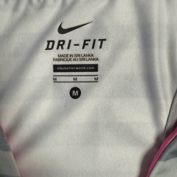 Nike Women's Gray and White Striped Tank Top - Picture 5 of 7